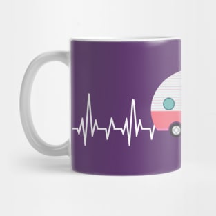 Camping Girls Heartbeat Caravan Travel Mug